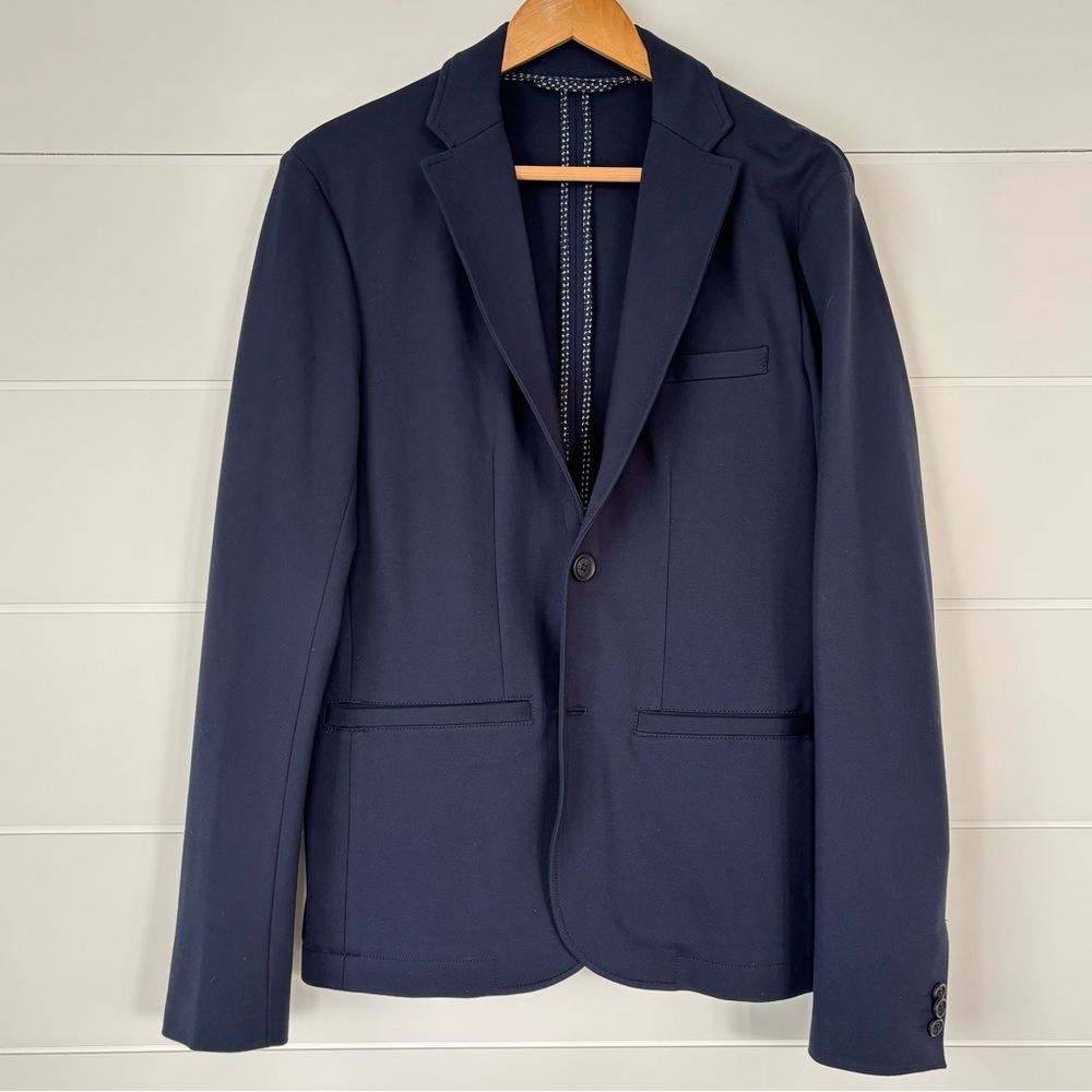 A|X Armani Exchange Men's Navy Blue Blazer Suit Jacket Size Medium